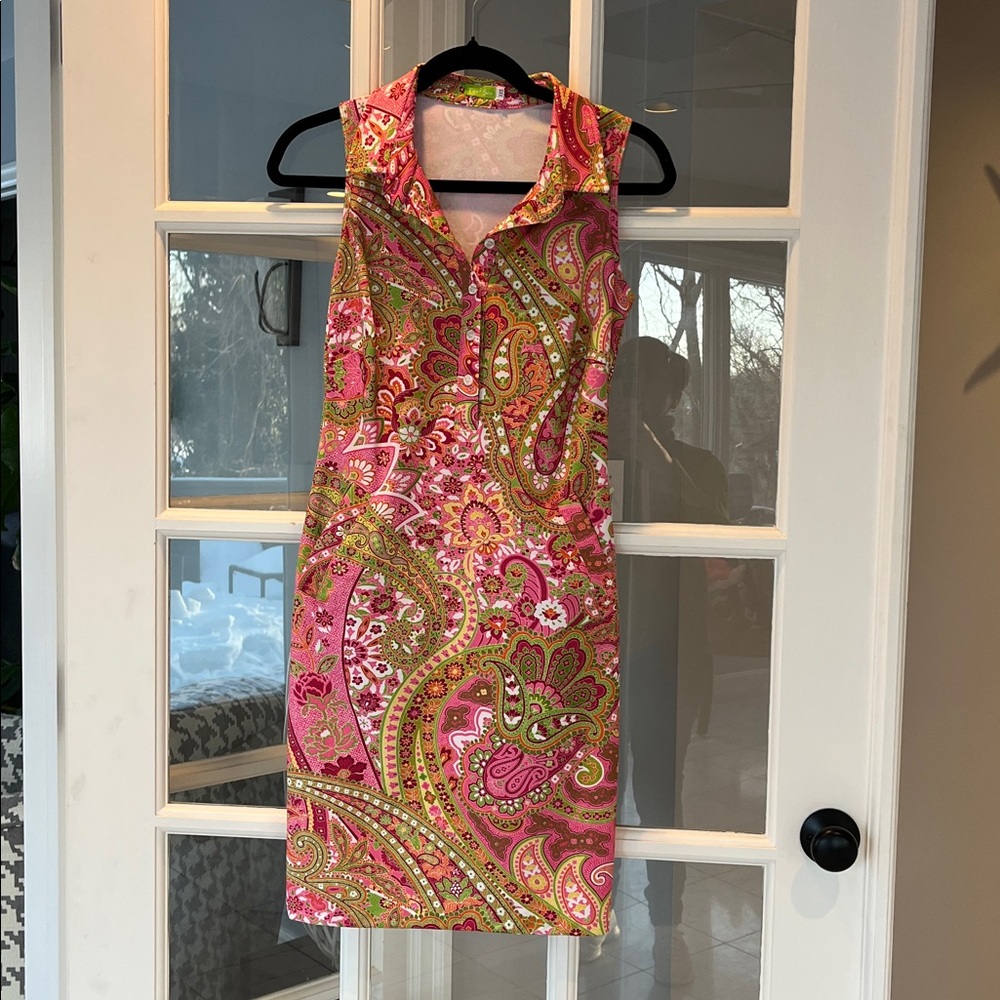 Tee2Sea Pink Paisley Sleeveless Golf Dress Size XXS